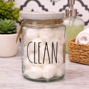 Rae Dunn Cotton Ball Jar